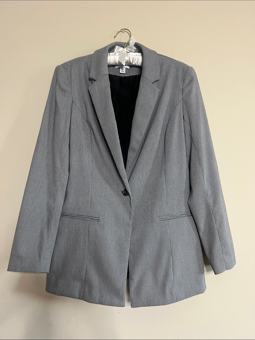 🐨♥️🪁🍎Nine West Classic Women's Houndstooth Blazer - Gray